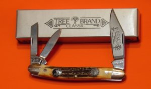 Nice Boker Whittler Pocket Knife w/ Great Stag Handles & 2 Shields on Handles +NOS in Original Box