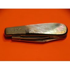 I*XL Barlow Pocket Knife w/ Black Lip Pearl & fiery Multi-Colored Handles -I*XL Blade Etch-IXL -NOS