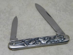 J.A. Henckels Germany Friodur Inox Metal Vine of Flowers Pen Knife