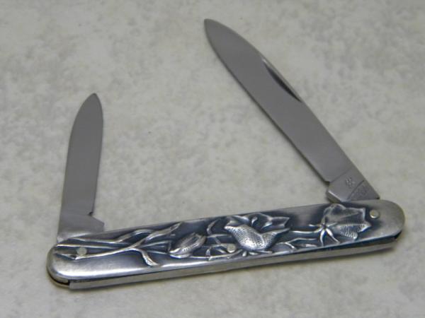 J.A. Henckels Germany Friodur Inox Metal Vine of Flowers Pen Knife J.A. Henckels Germany Friodur Inox Metal Vine of Flowers Pen Knife