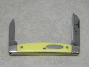 Camillus New York USA Yellow "Rough Cut" Small Congress Knife