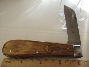 Fight'N Rooster Wood Handle  Rope Knife 