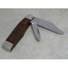 Ka-Bar Olean, NY Jigged Wood Gunstock Jack Knife c.1980 Club Knife Ka-Bar Olean, NY Jigged Wood Gunstock Jack Knife c.1980 Club Knife