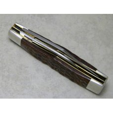 Ka-Bar Olean, NY Jigged Wood Gunstock Jack Knife c.1980 Club Knife Ka-Bar Olean, NY Jigged Wood Gunstock Jack Knife c.1980 Club Knife
