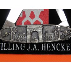 Vintage J A Henckels 2 Blade Gentlemen's Knife w/ Washington Capital and Arch on Metal Handles -NOS Vintage J A Henckels 2 Blade Gentlemen's Knife w/ Washington Capital and Arch on Metal Handles -NOS