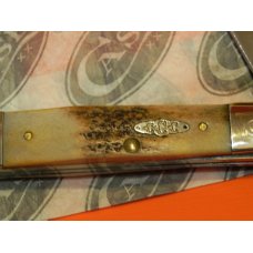 Case xx 2006 Collectors Club Razor Barlow Knife w Stag & CCC Shield & Gold Scroll Blade Etch -NOS Case xx 2006 Collectors Club Razor Barlow Knife w Stag & CCC Shield & Gold Scroll Blade Etch -NOS