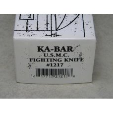 Ka-Bar Olean, NY Stacked Leather #1217 USMC Fixed Blade Fighting Knife & Sheath in Box c.2001 Ka-Bar Olean, NY Stacked Leather #1217 USMC Fixed Blade Fighting Knife & Sheath in Box c.2001