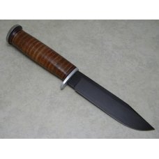 Western USA L71 Stacked Leather USN SEABEE Fixed Blade Knife & Sheath in Box c.1985 Western USA L71 Stacked Leather USN SEABEE Fixed Blade Knife & Sheath in Box c.1985