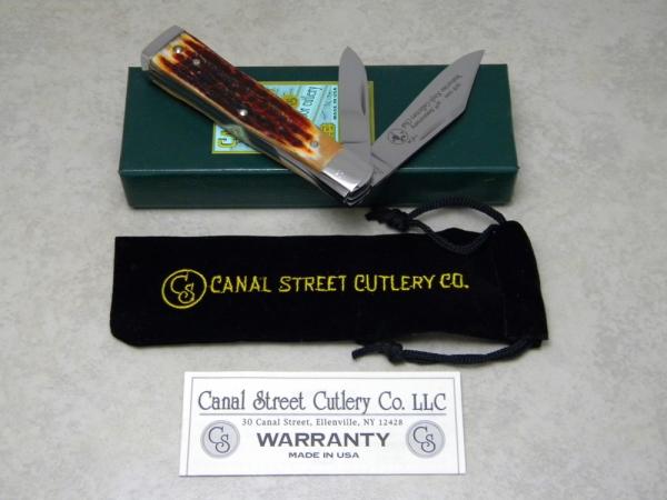 Canal Street Cutlery Co. USA Bone 2333699 "Wolverine Knife Collectors Club" Jack Knife in Box c.2014 Canal Street Cutlery Co. USA Bone 2333699 "Wolverine Knife Collectors Club" Jack Knife in Box c.2014