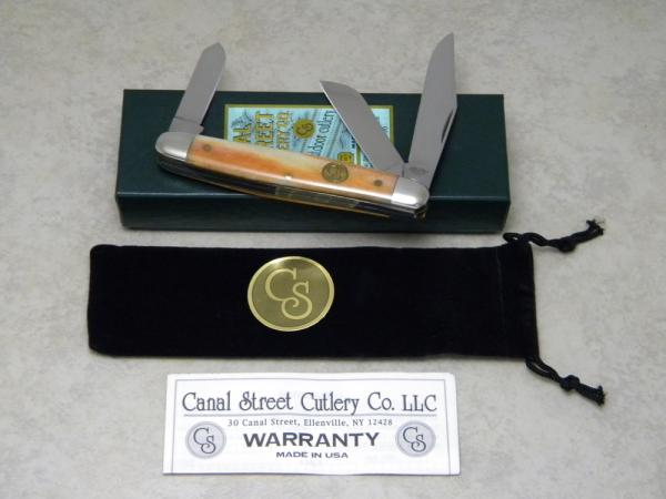 Canal Street Cutlery Co. USA Giraffe Bone *Prototype* Stockman Knife in Box