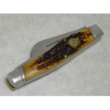 Canal Street Cutlery Co. USA Amber Stag Bone 312321 Reverse Gunstock Stockman Knife in Box c.2007 Canal Street Cutlery Co. USA Amber Stag Bone 312321 Reverse Gunstock Stockman Knife in Box c.2007