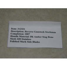 Canal Street Cutlery Co. USA Amber Stag Bone 312321 Reverse Gunstock Stockman Knife in Box c.2007 Canal Street Cutlery Co. USA Amber Stag Bone 312321 Reverse Gunstock Stockman Knife in Box c.2007