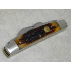 Canal Street Cutlery Co. USA Amber Stag Bone 412308 Large 4 Blade Congress Knife in Box c.2005 Canal Street Cutlery Co. USA Amber Stag Bone 412308 Large 4 Blade Congress Knife in Box c.2005
