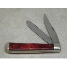 Canal Street Cutlery Co. USA Oxblood Stabilized Wood 213234 Trapper Knife in Box c.2005 Canal Street Cutlery Co. USA Oxblood Stabilized Wood 213234 Trapper Knife in Box c.2005