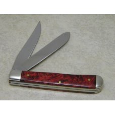 Canal Street Cutlery Co. USA Oxblood Stabilized Wood 213234 Trapper Knife in Box c.2005 Canal Street Cutlery Co. USA Oxblood Stabilized Wood 213234 Trapper Knife in Box c.2005