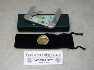 Canal Street Cutlery Co. USA Mother of Pearl 3137198 Cannitler Knife in Box c.2007