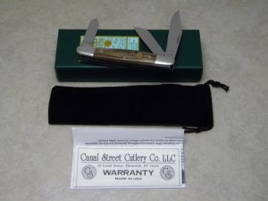 Canal Street Cutlery Co. USA Reclaimed American Chestnut 315129 Stockman Knife in Box c.2011