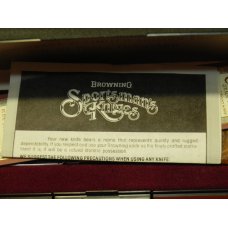 Browning Citori Grade VI Commemorative Knife w Quince Wood Handles 24k Gold Hunt Scene Etch 1of 3000 Browning Citori Grade VI Commemorative Knife w Quince Wood Handles 24k Gold Hunt Scene Etch 1of 3000