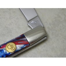 Canal Street Cutlery Co. USA Red, White and Blue Half Moon Trapper Knife in Box