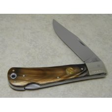 Canal Street Cutlery Co. USA Mahogany Buffalo Horn *Prototype* Squeeze Lockback Knife & Pouch in Box Canal Street Cutlery Co. USA Mahogany Buffalo Horn *Prototype* Squeeze Lockback Knife & Pouch in Box