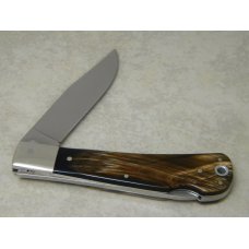 Canal Street Cutlery Co. USA Mahogany Buffalo Horn *Prototype* Squeeze Lockback Knife & Pouch in Box Canal Street Cutlery Co. USA Mahogany Buffalo Horn *Prototype* Squeeze Lockback Knife & Pouch in Box