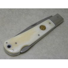 Canal Street Cutlery Co. USA Antique Ivory Bone 1134549 Squeeze Lockback Knife & Pouch in Box c.2012 Canal Street Cutlery Co. USA Antique Ivory Bone 1134549 Squeeze Lockback Knife & Pouch in Box c.2012