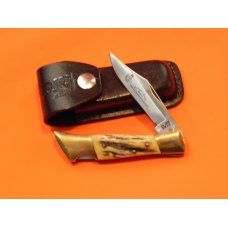 Orig USA Colonel Coon Folding Lock Back Hunter Pocket Knife w/ Great Stag Handles -NOS w/ Sheath Orig USA Colonel Coon Folding Lock Back Hunter Pocket Knife w/ Great Stag Handles -NOS w/ Sheath