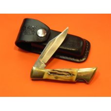 Orig USA Colonel Coon Folding Lock Back Hunter Pocket Knife w/ Great Stag Handles -NOS w/ Sheath Orig USA Colonel Coon Folding Lock Back Hunter Pocket Knife w/ Great Stag Handles -NOS w/ Sheath