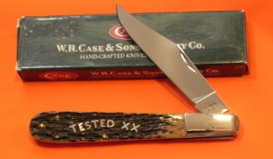 2003 Case XX Grand Daddy Barlow w Midnight Bone Handles & TESTED XX Letters Shield -5" Closed
