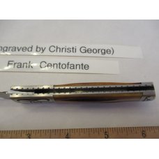 Frank Centofante Engraved By Christi George Red Stag Lock Back Frank Centofante Engraved By Christi George Red Stag Lock Back