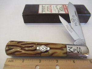 Schatt & Morgan Honey Worm Grove Bone Large Barlow Pattern # 042271 File & Wire