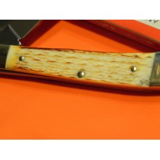 Vintage, J A Henckels 2 Blade Trapper with Torched Natural Bone Handles w/ Black Shield - NOS +Box Vintage, J A Henckels 2 Blade Trapper with Torched Natural Bone Handles w/ Black Shield - NOS +Box