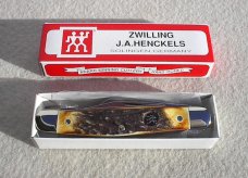 J. A. HENCKELS GERMANY HK-25-S ( 4 BLADE ) GENUINE STAG STOCKMAN FOLDING KNIFE - W/BOX J. A. HENCKELS GERMANY HK-25-S ( 4 BLADE ) GENUINE STAG STOCKMAN FOLDING KNIFE - W/BOX