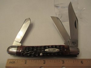 Case XX USA Red bone Stockman Pattern 6347 HP SSP   Small Stamp 
