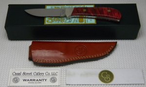 Canal Street Cutlery Co. USA Oxblood 113233 D'Holder Fixed Blade Sheath Knife in Box