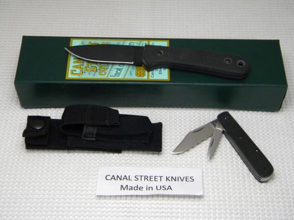 Canal Street Cutlery Co. USA G10 1st Brigade *Prototype" Fixed Blade & Jack Knife in Box Canal Street Cutlery Co. USA G10 1st Brigade *Prototype" Fixed Blade & Jack Knife in Box