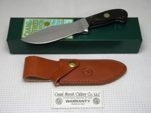 Canal Street Cutlery Co. USA Buffalo Horn 179923 D'Holder Bowie Fixed Blade Sheath Knife in Box