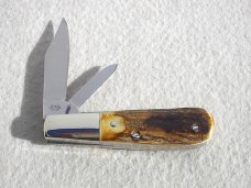 J. A. HENCKLES SOLINGEN GERMANY ZWILLING HK 16-S INDIA STAG 2-BLADE BARLOW KNIFE J. A. HENCKLES SOLINGEN GERMANY ZWILLING HK 16-S INDIA STAG 2-BLADE BARLOW KNIFE