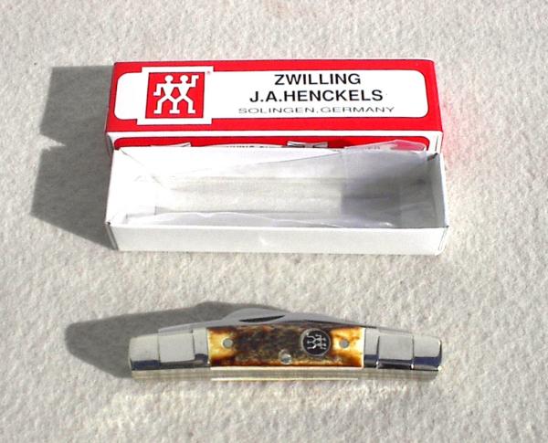 NEW IN BOX ZWILLING J.A. HENCKELS Solingen HK-21 Germany Stag Congress Knife