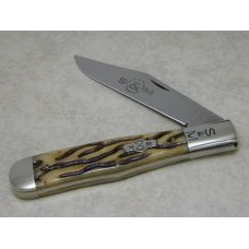 Schatt & Morgan Titusville PA. 2011 Series 5-IV Worm Groove Bone 041102 Coke Bottle Knife in Box Schatt & Morgan Titusville PA. 2011 Series 5-IV Worm Groove Bone 041102 Coke Bottle Knife in Box