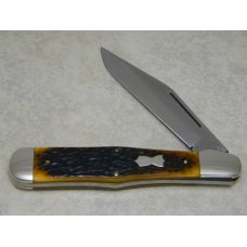Queen City 2012 Aged Honey Amber Stag Bone #83 Coke Bottle Folding Hunter Knife in Box Queen City 2012 Aged Honey Amber Stag Bone #83 Coke Bottle Folding Hunter Knife in Box