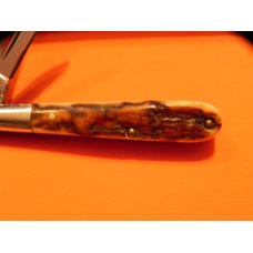 Schatt & Morgan (Queen) Mini Razor Barlow Pocket Knife w/ Great Genuine Mammoth Bark Handle -NOS Schatt & Morgan (Queen) Mini Razor Barlow Pocket Knife w/ Great Genuine Mammoth Bark Handle -NOS