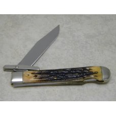 Schatt & Morgan Stag Bone "2002 Wolverine Knife Collectors Club" Swing Guard Lockback Knife in Box Schatt & Morgan Stag Bone "2002 Wolverine Knife Collectors Club" Swing Guard Lockback Knife in Box