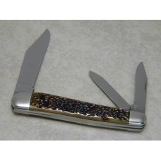 Schatt & Morgan New York 2006 Premier Series 043154 Golden Aged Jigged Bone Whittler Knife in Box Schatt & Morgan New York 2006 Premier Series 043154 Golden Aged Jigged Bone Whittler Knife in Box