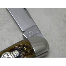 Schatt & Morgan New York 2006 Premier Series 043154 Golden Aged Jigged Bone Whittler Knife in Box Schatt & Morgan New York 2006 Premier Series 043154 Golden Aged Jigged Bone Whittler Knife in Box