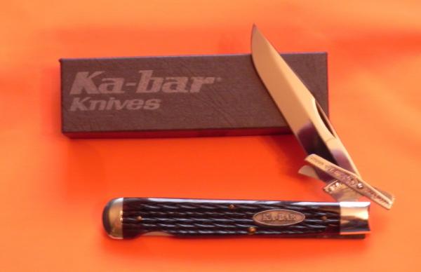 Ka-Bar Cheetah Pocket Knife w/ Beautiful Red Bone Handles -Dog Head on Swing Guard -NM/M & NOS Ka-Bar Cheetah Pocket Knife w/ Beautiful Red Bone Handles -Dog Head on Swing Guard -NM/M & NOS