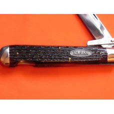 Ka-Bar Cheetah Pocket Knife w/ Beautiful Red Bone Handles -Dog Head on Swing Guard -NM/M & NOS Ka-Bar Cheetah Pocket Knife w/ Beautiful Red Bone Handles -Dog Head on Swing Guard -NM/M & NOS