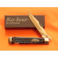 Ka-Bar Cheetah Pocket Knife w/ Beautiful Red Bone Handles -Dog Head on Swing Guard -NM/M & NOS Ka-Bar Cheetah Pocket Knife w/ Beautiful Red Bone Handles -Dog Head on Swing Guard -NM/M & NOS