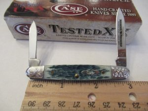  Case XX SFO Green Bone Scrolled Bolsters Eisenhower Pattern # 06263 SS Limited Edition 