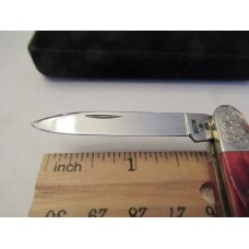Case XX SFO Raised Letter Shield Red Bone Scrolled Bolsters Pattern # R06263 SS Case XX SFO Raised Letter Shield Red Bone Scrolled Bolsters Pattern # R06263 SS